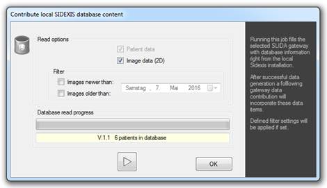 Extended SIDEXIS SYNC SERVICES database reader